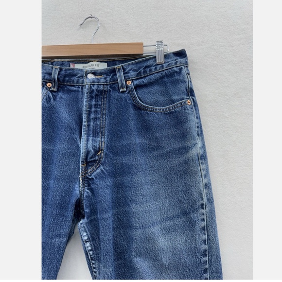 Vintage Levi’s 505 Men’s 34x32 Straight Leg Denim Jeans Blue Denim - Picture 12 of 14